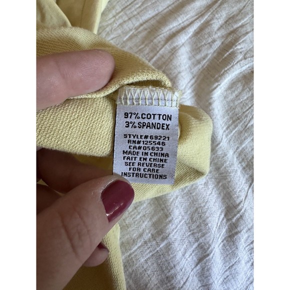 Habitat Clothes To Live In Womens Pullover Sweater Size L Yellow Boat Neck Boxy - Picture 8 of 11